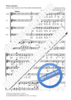 Nunc dimittis von Charles Wood (Download) 