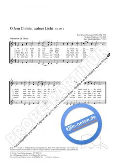 O Jesu Christe, wahres Licht F-Dur von Max Beckschaefer (Download) 