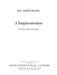 3 Impressionen von Kit Armstrong für Klavier solo im Alle Noten Shop kaufen (Partitur)