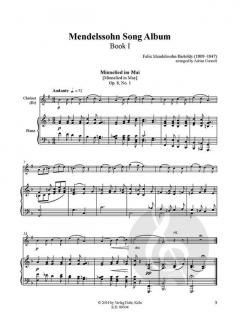Mendelssohn Song Album I für Klarinette und Klavier von Felix Mendelssohn Bartholdy 