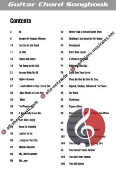 Guitar Chord Songbook von Stevie Wonder 