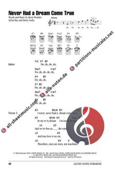 Guitar Chord Songbook von Stevie Wonder 