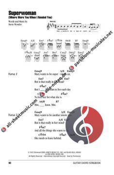 Guitar Chord Songbook von Stevie Wonder 