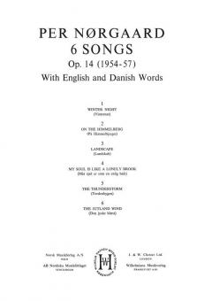 6 Songs From Op. 14 von Per Norgard 