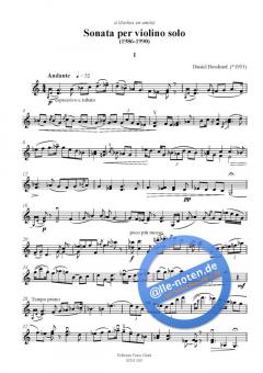 Sonata per Violino solo von Daniel Bosshard im Alle Noten Shop kaufen