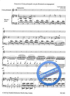 Concerto à Cornu principale von Carl Friedrich Abel für Horn und Klavier