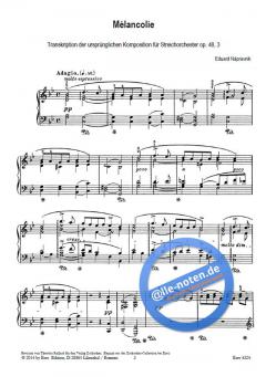 Melancolie op. 48,3 von Eduard Franz. Nápravník 