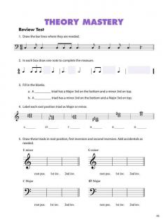 Essential Elements Piano Theory Level 5 