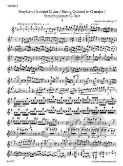 Streichquintett G-Dur op. 77 von Antonín Dvorák im Alle Noten Shop kaufen (Stimmensatz)