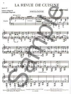 Martinu: La revue de cuisine pour piano 
