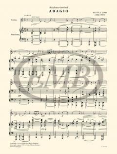 Adagio for Violin and Piano von Zoltan Kodaly im Alle Noten Shop kaufen