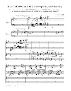 Klavierkonzert Nr. 2 B-dur op. 83 von Johannes Brahms im Alle Noten Shop kaufen - HN6021