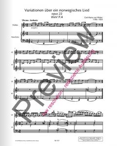 Variationen über ein norwegisches Lied op. 22 WeV P.4 von Carl Maria von Weber 