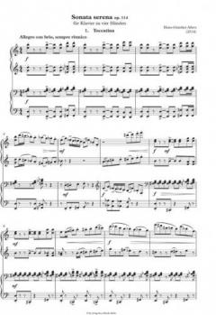Sonata serena op. 114 von Hans-Günther Allers für Klavier zu vier Händen im Alle Noten Shop kaufen