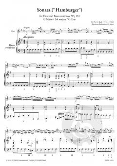 Sonata G-Dur Wq 133 ('Hamburger') von Carl Philipp Emanuel Bach für Flöte und Basso continuo im Alle Noten Shop kaufen