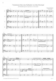 2 Variationen für Blockflöten-Quartett (Samuel Scheidt) 