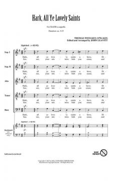 Hark, All Ye Lovely Saints von Thomas Weelkes (Download) 