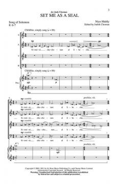 Set Me As A Seal von Nico Muhly (Download) 