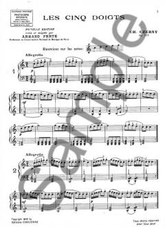 Les Cinq Doigts - 24 Exercices von Carl Czerny 