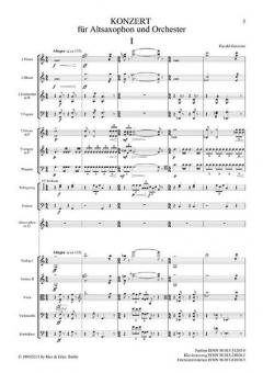 Konzert Alt-Saxophon und Orchester GeWV 153 (1992) von Harald Genzmer im Alle Noten Shop kaufen (Partitur)