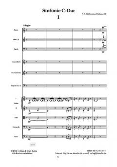 Sinfonie C-Dur Hickman C8 von Franz Anton Hoffmeister für großes Orchester im Alle Noten Shop kaufen (Partitur)