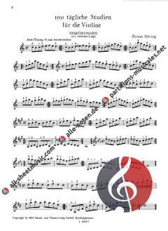 100 tägliche Studien für Violine Heft 3 von Bruno Döring im Alle Noten Shop kaufen