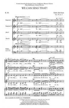 We Can Sing That 