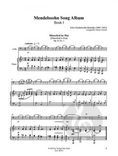 Mendelssohn Song Album I von Felix Mendelssohn Bartholdy für Violoncello und Klavier im Alle Noten Shop kaufen