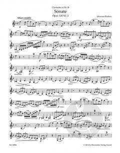 Sonaten in f-Moll und Es-Dur op. 120 für Klarinette und Klavier im Alle Noten Shop kaufen