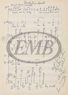 Zoli Kocsis's manuscript book von György Kurtag 