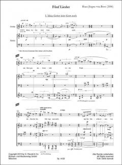 5 Lieder von Hans-Jürgen von Bose 