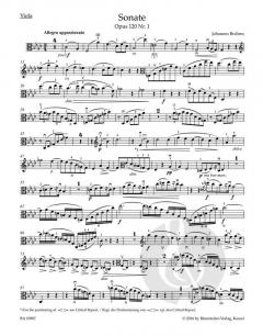 Sonaten in f-Moll und Es-Dur op. 120 von Johannes Brahms für Viola und Klavier im Alle Noten Shop kaufen