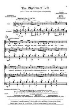 The Rhythm Of Life von Dorothy Fields (Download) 
