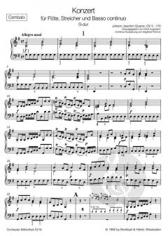 Flötenkonzert G-Dur QV 5:174 von Johann Joachim Quantz 