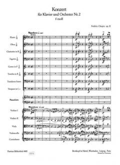 Konzert für Klavier und Orchester Nr. 2 in f-moll op. 21 von Frédéric Chopin im Alle Noten Shop kaufen (Partitur)