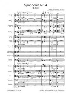 Symphonie Nr. 4 d-moll op. 120 von Robert Schumann 
