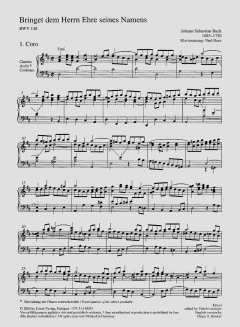 Bringet dem Herrn Ehre seines Namens von Johann Sebastian Bach (Download) 