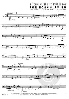 34 Characteristic Etudes For Low Horn Playing von Martin Hackleman im Alle Noten Shop kaufen