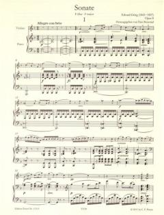 Sonate F-Dur op. 8 von Edvard Grieg 