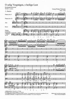 O selig Vergnügen, o heilige Lust von Georg Philipp Telemann (Download) 