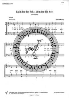 Dein ist das Jahr, dein ist die Zeit (Rudolf Mathy) 