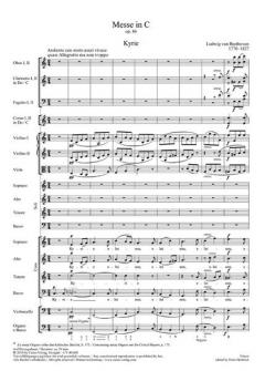 Messe C-dur op. 86 von Ludwig van Beethoven (Download) 