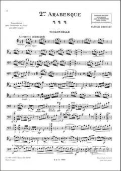 Arabesque N 2 Vlc / Piano von Claude Debussy 