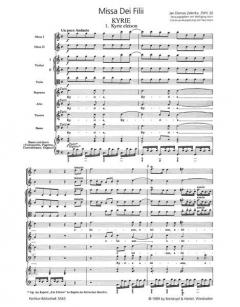 Missa Dei Filii ZWV 20 von Jan Dismas Zelenka für Soli, Chor und Orchester im Alle Noten Shop kaufen (Partitur)