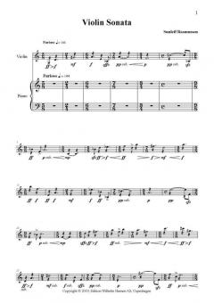 Violin Sonata von Sunleif Rasmussen im Alle Noten Shop kaufen