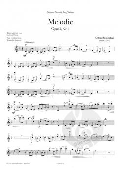 Melodie op. 3, Nr. 1 von Anton Rubinstein für Violine und Klavier im Alle Noten Shop kaufen