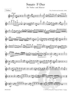 Sonate F-Dur MWV Q7 (1920) von Felix Mendelssohn Bartholdy 