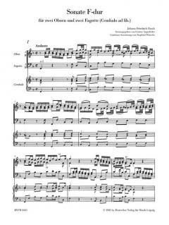 Sonate F-dur von Johann Friedrich Fasch für Holzbläser Quartett im Alle Noten Shop kaufen