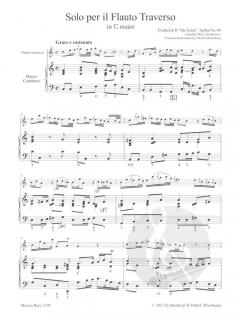 Sonate C-Dur von Friedrich II. für Flöte und Basso continuo im Alle Noten Shop kaufen