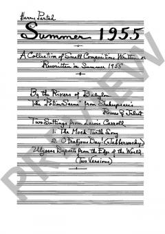Summer 1955 von Harry Partch 